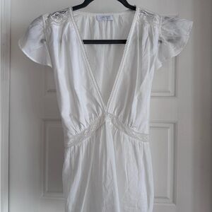 Little Moon Ivory Lace Accent Blouse